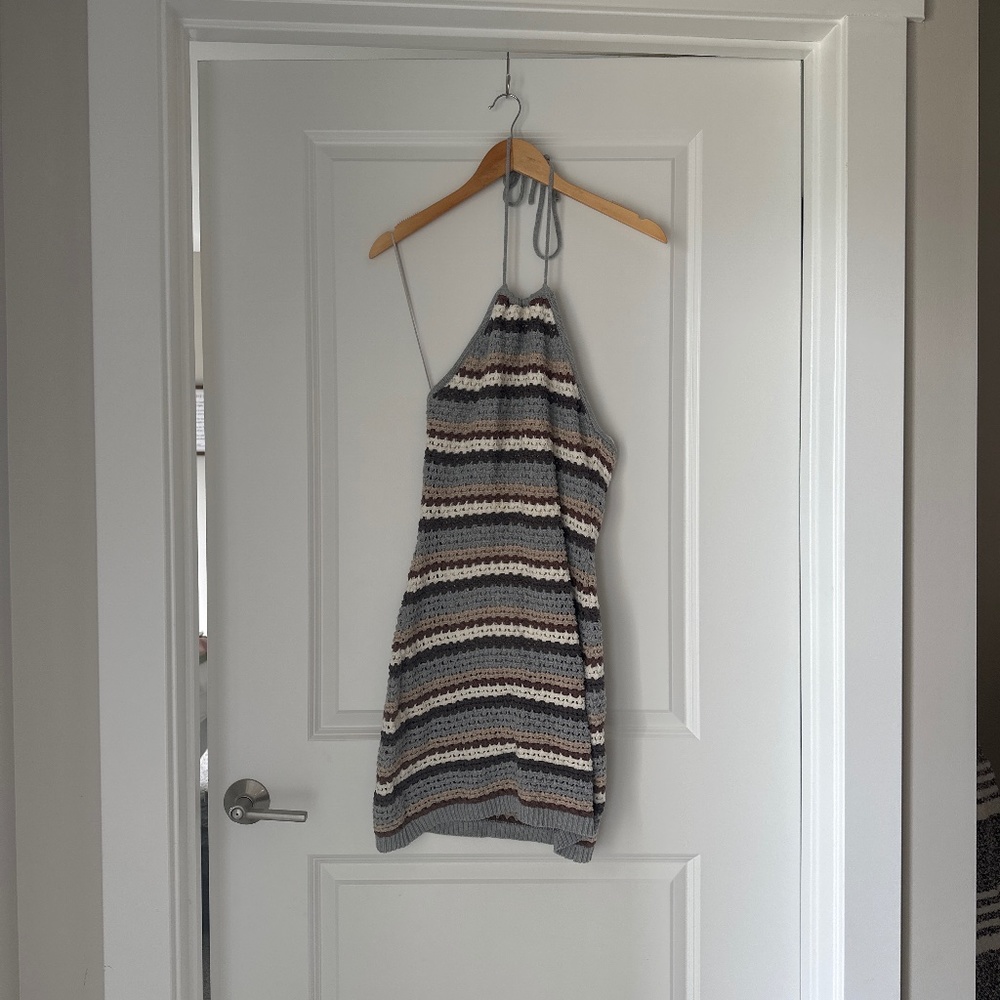 Halter top knit dress